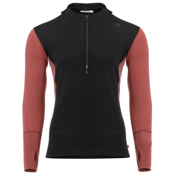 Aclima - Warmwool Hood Sweater Net - Merinopullover Gr L schwarz von aclima