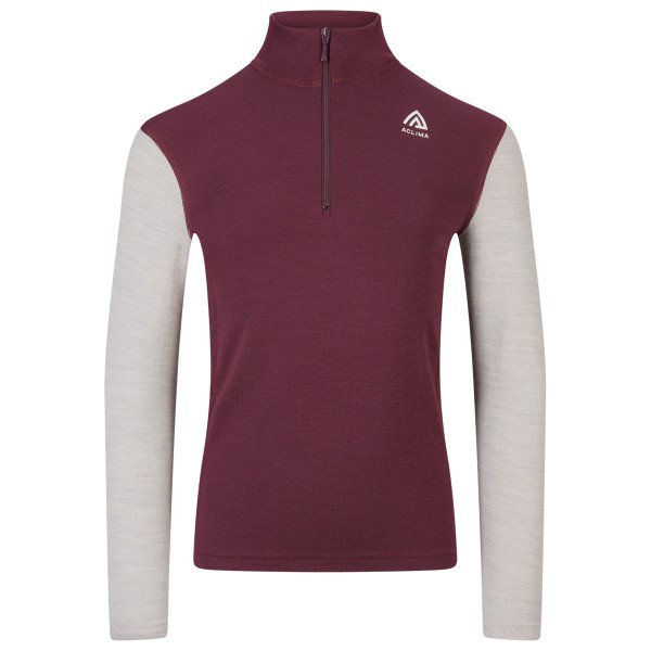Aclima - Warmwool Mock Neck Junior - Merinounterwäsche Gr 130 rot von aclima