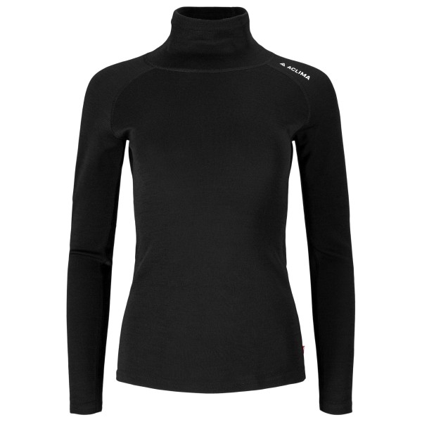 Aclima - Women's WarmWool Roll Neck - Merinounterwäsche Gr XL schwarz von aclima