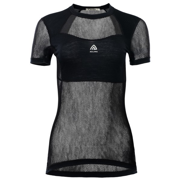 Aclima - Women's WoolNet Light T-Shirt - Merinoshirt Gr XXL schwarz von aclima