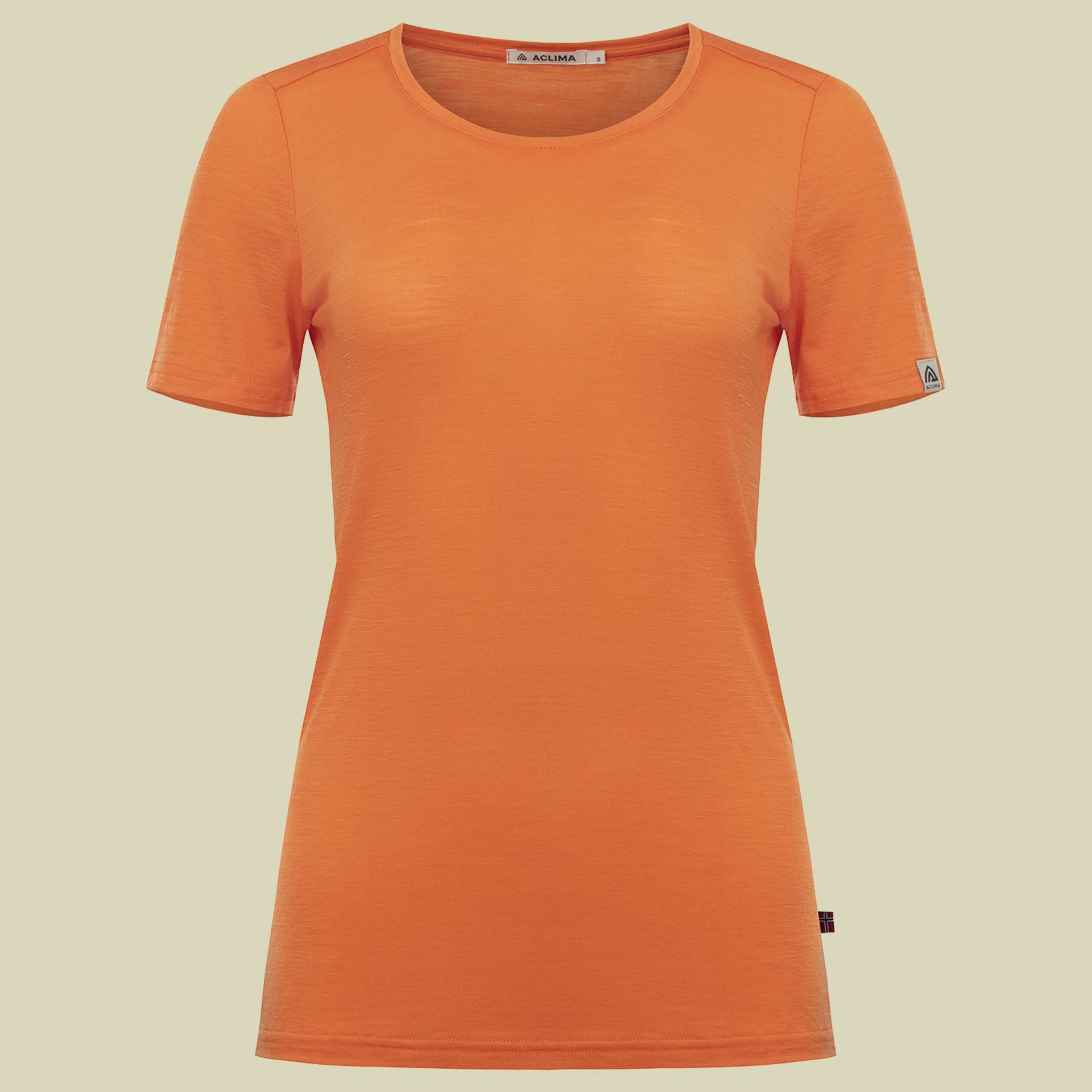 LightWool T-Shirt Women orange L - orange tiger von aclima