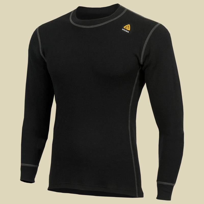 WarmWool Crew Neck Man Größe L Farbe jet black von aclima