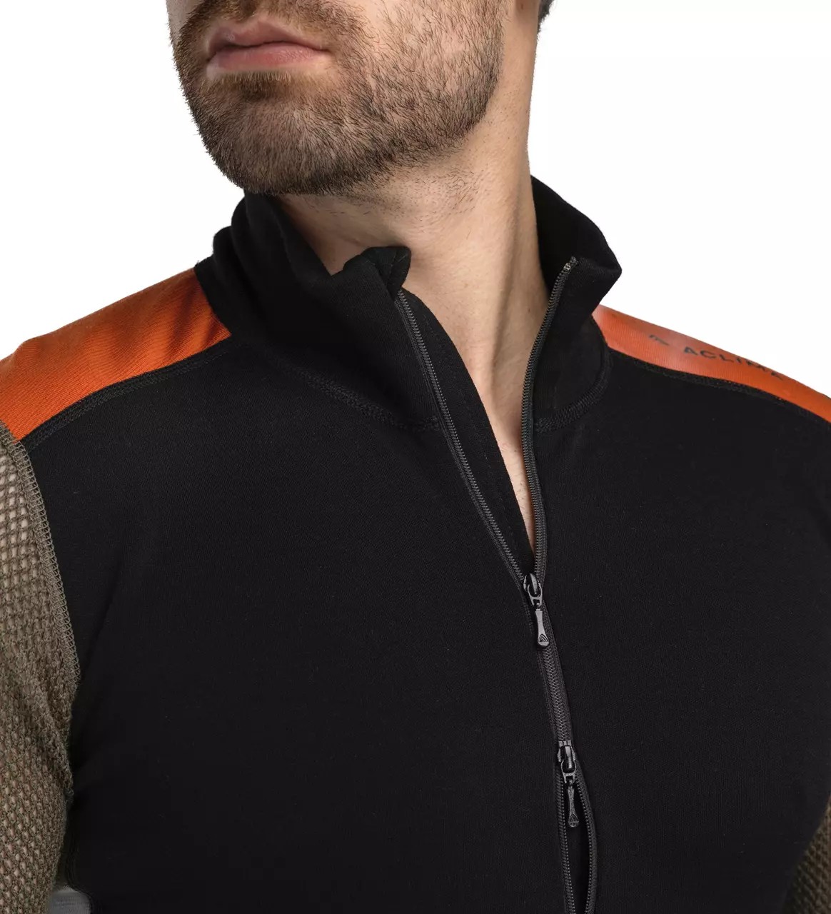WoolNet Hybrid Mockneck Men von aclima