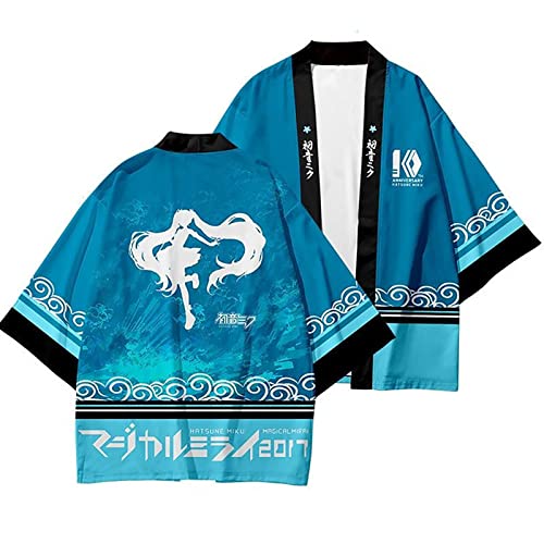 Anime Hatsune Miku Japanischer Stil Harajuku Kimono Miku Schal Strickjacke Bademantel Miku Kimono Mantel Cape Jacke von acsefire