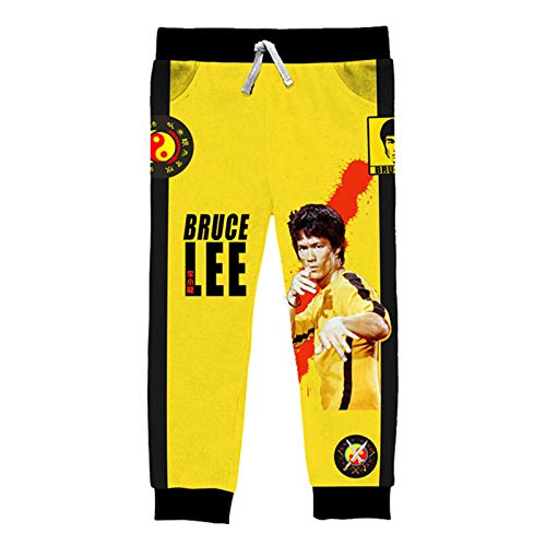 Kinder Kung Fu Sweatshirt Bruce Lee Bedruckte Langarm Hoodie Kind Lustige Cartoon Jogginghose Hose für Bruce Lee Fans von acsefire