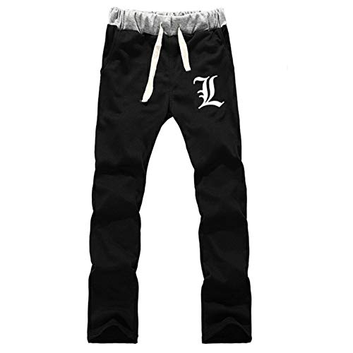 Unisex Anime Death Note Hose mit weitem Bein kira Yagami Light Jogginghose Lustige Cartoon Haremshose L·Lawliet Hose von acsefire