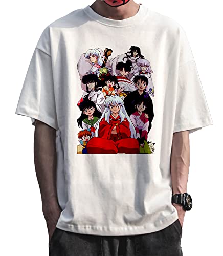 acsefire Anime Inuyasha Sommer T-Shirt Hund Dämon T-Shirt Harajuku Sports Style Top Sesshoumaru Cosplay T-Shirt Unisex von acsefire