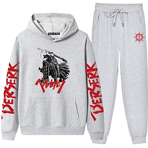 acsefire Berserk Anime Print Hoodie Sets Sweatshirt Anzug Freizeithose Langarm Sport Casca Cosplay Hoodie Sets von acsefire