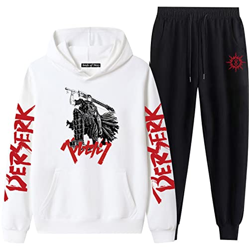 acsefire Berserk Anime Print Hoodie Sets Sweatshirt Anzug Freizeithose Langarm Sport Casca Cosplay Hoodie Sets von acsefire