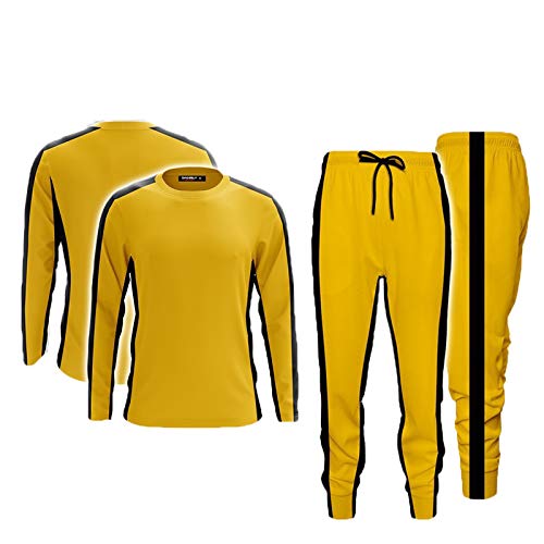 acsefire Bruce Lees Trainingsanzug Herren Sweatshirt Jogginghose Bruce Lee Kleidung Chinesisches Kung Fu Langarm und Hose von acsefire