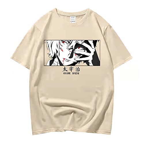 acsefire Bungo Stray Dogs T-Shirts Top Osamu Dazai T-Shirts Twin Dark Lässiger Streetwear-Pullover für Männer Frauen Teenager von acsefire