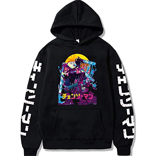 acsefire Chainsaw Man Denji Hoodie Chainsaw Man Chainsaw Denji Sweatshirt Casual Harajuku Pullover für Männer Frauen Jugendliche von acsefire