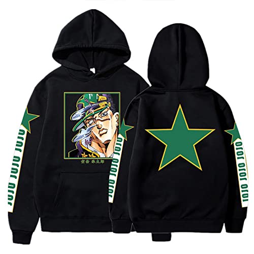 acsefire JoJo's Bizarre Adventure Kujo Jotaro Pullover Jotaro Kuujou Hoodie JoJo Sweatshirt Lässiger Streetwear Pullover für Männer Frauen Teenager von acsefire