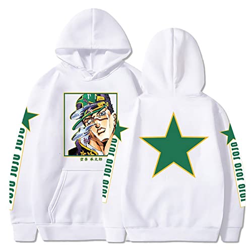 acsefire JoJo's Bizarre Adventure Kujo Jotaro Pullover Jotaro Kuujou Hoodie JoJo Sweatshirt Lässiger Streetwear Pullover für Männer Frauen Teenager von acsefire