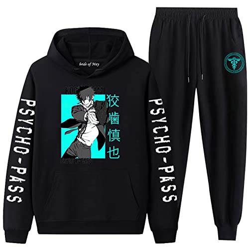 acsefire Psycho-Pass Trainingsanzug Set Makishima Shougo Anime Print Hoodie Hose Kougami Shinya Harajuku Casual Sweatshirt Pullover Jogginghose Cosplay Kostüm von acsefire