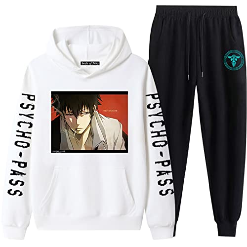 acsefire Psycho-Pass Trainingsanzug Set Makishima Shougo Anime Print Hoodie Hose Kougami Shinya Harajuku Casual Sweatshirt Pullover Jogginghose Cosplay Kostüm von acsefire