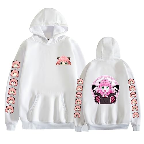 acsefire Spy X Family Kapuzenpullover Anime Anya Forger Cosplay Kostüme Männer und Frauen Bedrucktes Langarm Pullover Mit Kapuze von acsefire