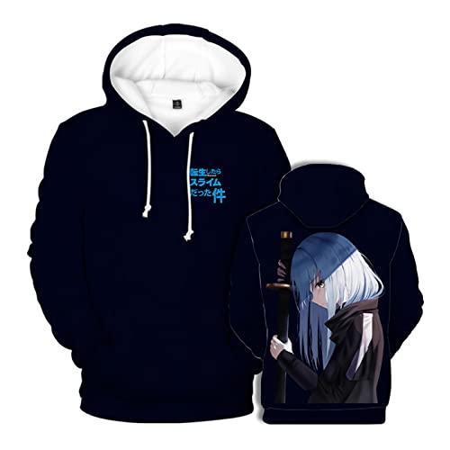 acsefire That Time I Got Reincarnated as a Slime Hoodie Rimuru Tempest Top Slime Pullover Slime Hoodie Casual Streetwear Pullover von acsefire