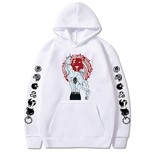 acsefire The Seven Deadly Sins Hoodie Escanor Hoodies Lion's Sin of Pride Escanor Sweatshirt Casual Harajuku Pullover für Männer Frauen Teens von acsefire