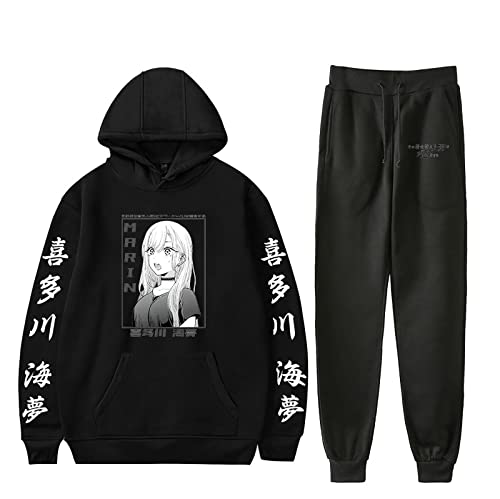 acsefire Unisex Anime My Dress-Up Darling Hoodie Hose Trainingsanzug Kitagawa Marin Langarm Sweatshirt Elastic Waist Jogginghose 2 Stück/Set acsefire Unisex Anime My Dress-Up Darling Hoodie Hose Trainingsanzug Kitagawa Marin Langarm Sweatshirt Elastic Waist Jogginghose 2 Stück/Set von acsefire