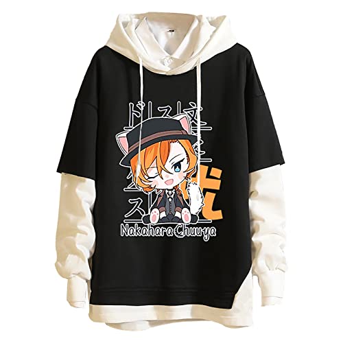 acsefire Unisex Anime Sweatshirt Bungo Stray Dogs Gedruckte Langarm Kapuzenpullover Lustige Dazai Osamu Fake Zwei Pullover Nakahara Chuuya Hoodie acsefire Unisex Anime Sweatshirt Bungo Stray Dogs Gedruckte Langarm Kapuzenpullover Lustige Dazai Osamu Fake Zwei Pullover Nakahara Chuuya Hoodie von acsefire