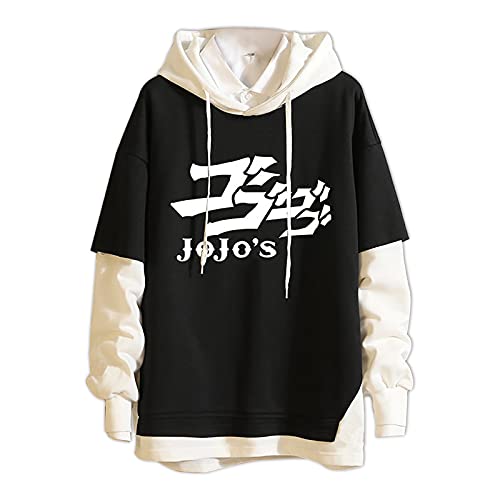 acsefire Unisex Anime Sweatshirt JoJo's Bizarre Adventure Gedruckte Langarm Kapuzenpullover Lustige Kujo Jotaro Fake Zwei Pullover JoJo Hoodie acsefire Unisex Anime Sweatshirt JoJo's Bizarre Adventure Gedruckte Langarm Kapuzenpullover Lustige Kujo Jotaro Fake Zwei Pullover JoJo Hoodie von acsefire