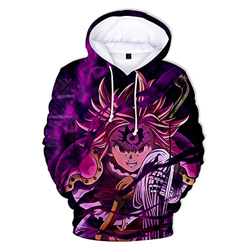 acsefire Unisex The Seven Deadly Sins Hoodie Langarm Pullover Anime Sweatshirts Meliodas Ban Cosplay Sweatshirts von acsefire