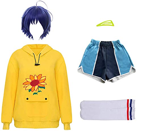 acsefire Wonder Egg Priority Cosplay Kostüm Ohto Ai Kapuzenpullover Kurze Hose Perücke Set für Halloween Anime Party Cos Kapuzenpullover Set von acsefire