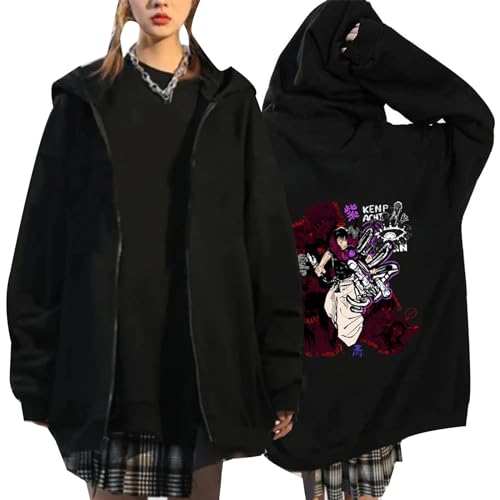 Anime Jujutsu Kaisen Zipper Jacken Toji Fushiguro Bedruckte Kleidung Zenin Fushiguro Toji Hoodie Sweatshirts Y2k Hoodie Frühling Herbst Toji Fushiguro Strickjacke von acsewater