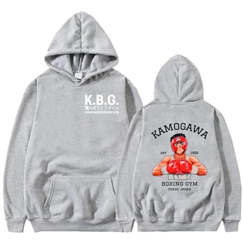 Kamogawa Boxing Gym KBG Druck Anime Hajime no Ippo Fighting Spirit Kleidung Ippo Makunouchi Basic Hoodie mit Tasche Winter Neue Oberbekleidung von acsewater