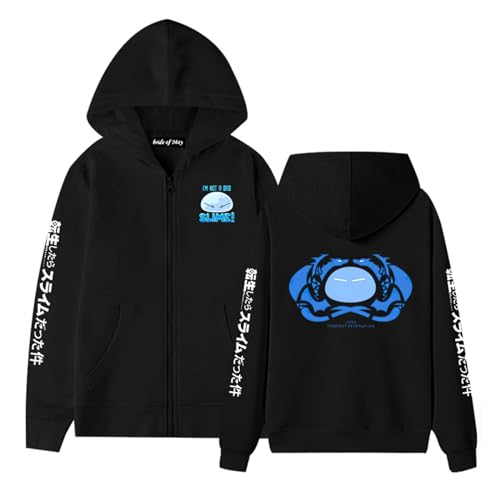 That Time I Got Reincarnated as a Slime Zip Hoodie Unisex Anime Print Casual Sweatshirt Cute Slime Hoodie Anime Fan Sweatshirt... von acsewater