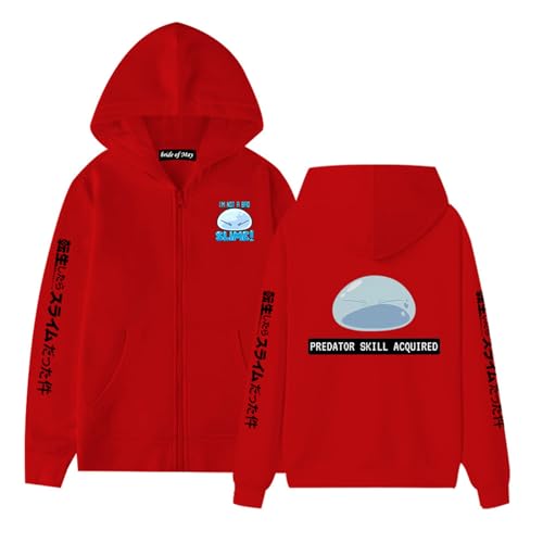 That Time I Got Reincarnated as a Slime Zip Hoodie Unisex Anime Print Casual Sweatshirt Cute Slime Hoodie Anime Fan Sweatshirt... von acsewater