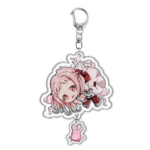 acsewater Toilet Bound Hanako kun Keychain Cute Hanako kun Acrylic Key Chain Nene Yashiro Keyring Decoration Cosplay Kou Minamoto Double Layer Acrylic Clear Durable Accessories For Anime Fans von acsewater