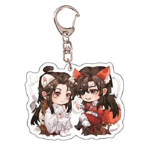 acsewater Anime Heaven Official's Blessing Keychain Zubehör Xie Lian Hua Cheng Keychians Tian Guan Ci Fu Cosplay Keyring Anhänger Keychains Geschenke von acsewater