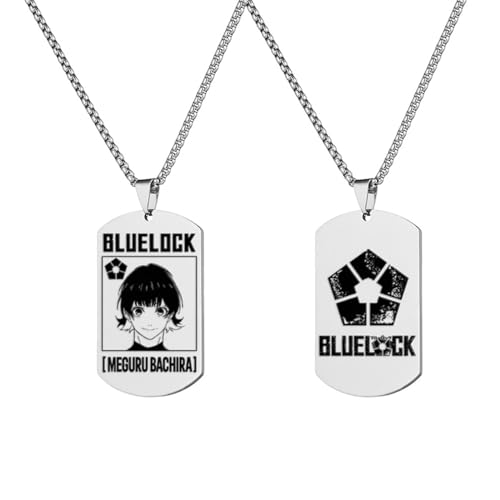 acsewater Blue Lock Anhänger Meguru Bachira Halskette Yoichi Isagi Cosplay Prop Dekoration Hyouma Chigiri Anhänger Rensuke Kunigami Kette Anime New Trinkets Charming Gift von acsewater