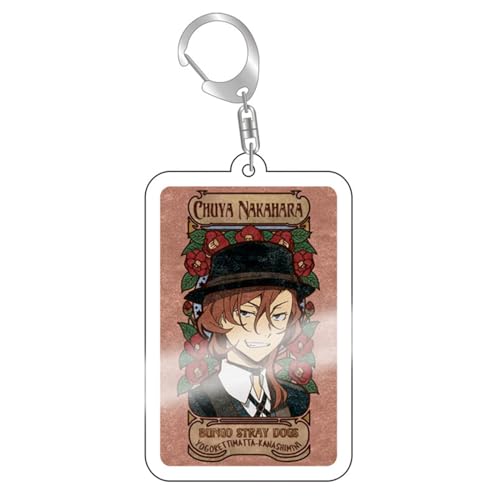 acsewater Bungou Stray Dogs Schlüsselanhänger Peripherie Anime gedruckt Acryl Riser Buch Tasche hängende Schlüsselanhänger Anime Fan Schlüsselanhänger Osamu Dazai Schlüsselanhänger... von acsewater