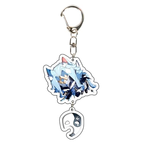 acsewater Genshin Impact Keychain Anime gedruckt Acryl Riser Book Bag Hanging Keychain Anime Fan Keychain Furina,Navia Keychain... von acsewater