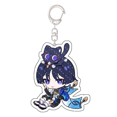 acsewater Genshin Impact Keychain Anime gedruckt Acryl Riser Book Bag Hanging Keychain Anime Fan Keychain Scaramouche,Nahida Keychain... von acsewater