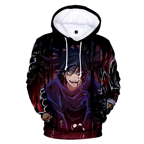 acsewater Jujutsu Kaisen Hoodie Anime Fushiguro Megumi Itadori Yuji Cosplay Sukuna Pullover Jacke Top Langarm Sweatshirt von acsewater