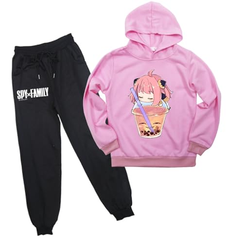 acsewater Kinder Anime Spy x Family Hoodie Hose Trainingsanzug Anya Forger Langarm Sweatshirt Elastic Waist Jogginghose 2 Stück/Set acsewater Kinder Anime Spy x Family Hoodie Hose Trainingsanzug Anya Forger Langarm Sweatshirt Elastic Waist Jogginghose 2 Stück/Set von acsewater