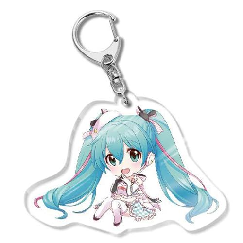 acsewater Miku Hatsune Keychain Anime Print Anhänger Miku Acryl Schlüsselanhänger Anhänger Buch Tasche Charme Miku Virtual Songstress Anime Fan Keychain... von acsewater