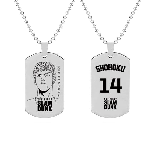 acsewater Slam Dunk Anhänger Hanamichi Sakuragi Halskette Hisashi Mitsui Cosplay Prop Dekoration Ryouta Miyagi Anhänger Kaede Rukawa Kette Anime Slam Dunk Cosplay Prop von acsewater