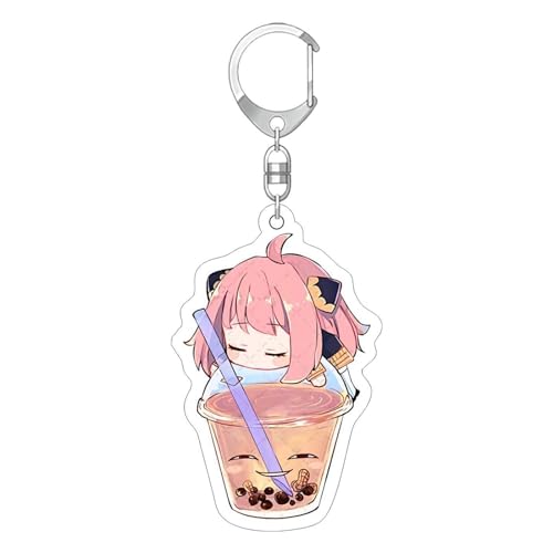 acsewater Spy X Family Anya Forger Schlüsselanhänger Anime Surrounding Doppelseitig Acryl Transparent Cartoon Anhänger Geschenke von acsewater