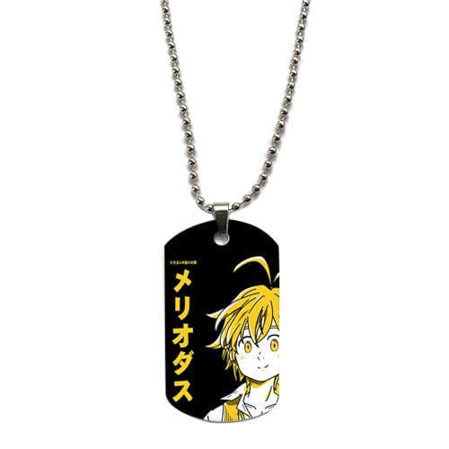 acsewater The Seven Deadly Sins Anhänger Meliodas Meliodas Halskette Dragon's Sin of Wrath Cosplay Prop Dekoration Hawk Gowther Diane Merlin Anhänger Kette Anime Neue Trinkets Charming Gift von acsewater