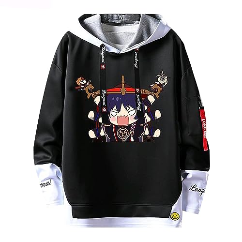 acsewater Unisex Kapuzenpulli mit Genshin Impact Fake Zweiteilige Nähte Sweatshirts Wanderer Kapuzenpullover Genshin Impact Wanderer Cosplay Sweatshirt acsewater Unisex Kapuzenpulli mit Genshin Impact Fake Zweiteilige Nähte Sweatshirts Wanderer Kapuzenpullover Genshin Impact Wanderer Cosplay Sweatshirt von acsewater