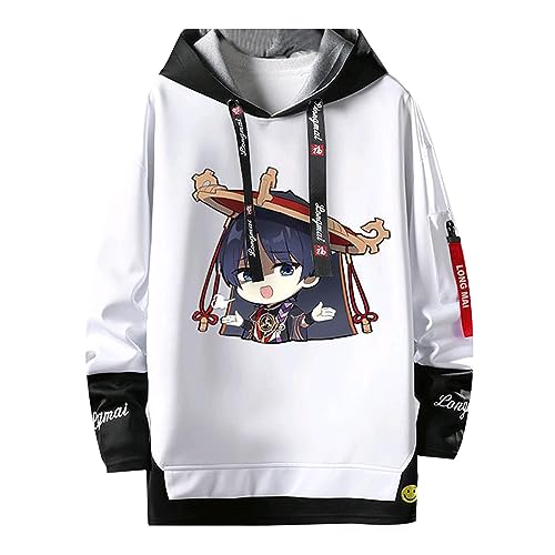acsewater Unisex Kapuzenpulli mit Genshin Impact Fake Zweiteilige Nähte Sweatshirts Wanderer Kapuzenpullover Genshin Impact Wanderer Cosplay Sweatshirt acsewater Unisex Kapuzenpulli mit Genshin Impact Fake Zweiteilige Nähte Sweatshirts Wanderer Kapuzenpullover Genshin Impact Wanderer Cosplay Sweatshirt von acsewater