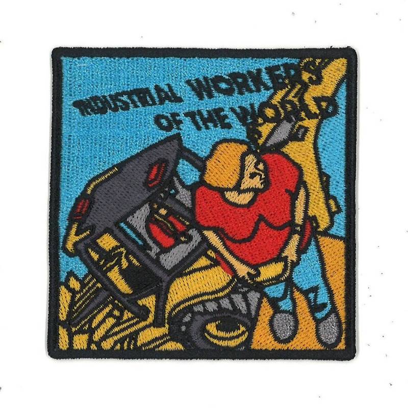 Industrielle Arbeiter Der Welt Patch. Iww Aufnäher, Bügeln Oder Haken Und Loop Backing von actionblocks
