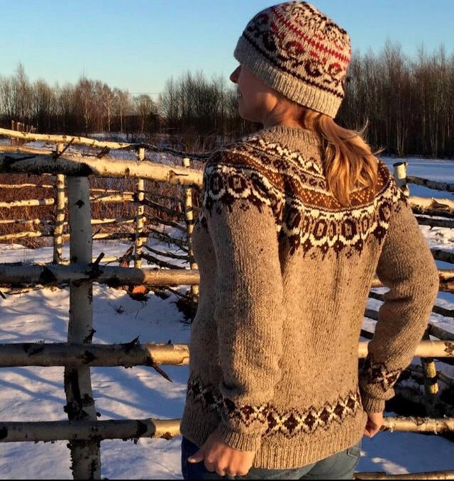 Fair Isle Pullover Taupe Islandpullover Auf Bestellung von adaLV