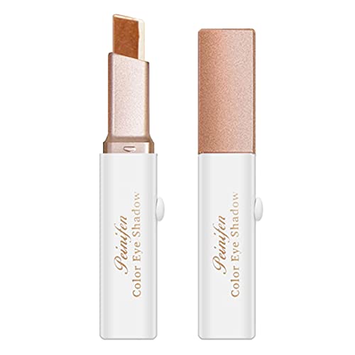 Lidschattenstift - 6 Farben Farbverlauf Bicolor Lidschatten Aufheller Finish Shimmer Wasserdichter Lidschattenstift Für Frauen Mädchen Augen Make-up | Langanhaltende cremige tragbare -Rosa-Natur Adawd von adawd