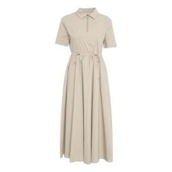 Graues Midi-kleid Mit Kordelzug Für Damen von add